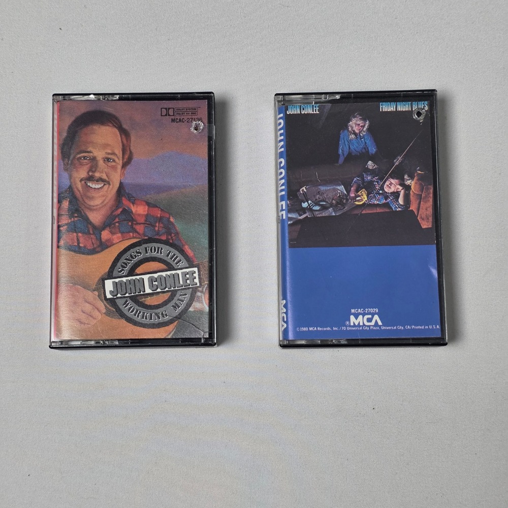 John Conlee Cassette Tape Lot 2 Songs for the Working Man Friday Night Blues MCA